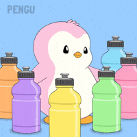 Girl Drinking GIF by Pudgy Penguins