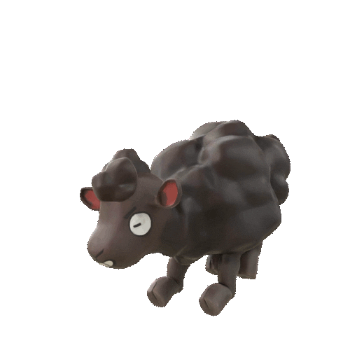 Jumping Black Sheep Sticker