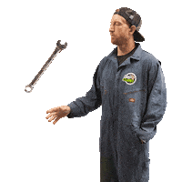 Work Hard Blue Collar Sticker by Grip Clean