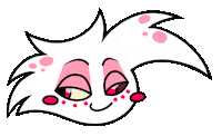 evangelinekingborn hazbinhotel hazbin angeldust eyebrowraise Sticker