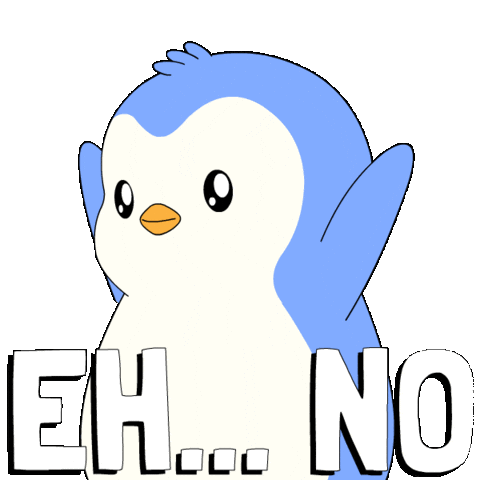 Rejected No Way Sticker by Pudgy Penguins