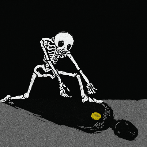 niftyjutsu giphyupload memes skeleton shadow GIF