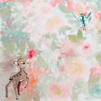 arazalele flores bambi colibri acuarelas GIF