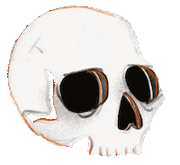 fabianwolfram halloween creepy light skull Sticker