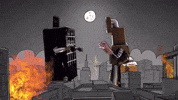 Godzilla Robot Fight GIF by CC0 Studios