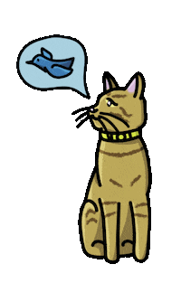 Cat Cartoon Sticker by TEHZETA