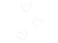White Hearts Sticker