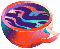 Tea Time Coffee Sticker by Jordan Kay