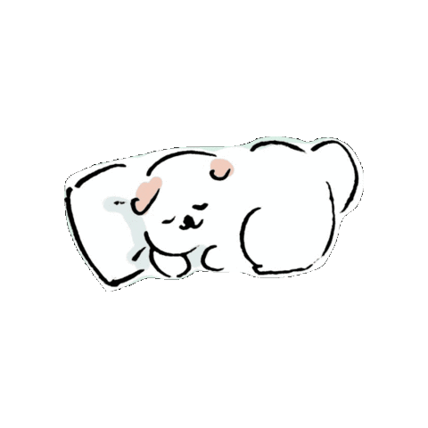 yamasatoqq giphygifmaker dog sleepy goodnight Sticker