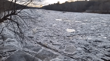 Delaware River Ice Jam Causes Flooding