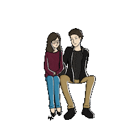 aditarez love couple dytarez Sticker