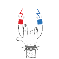 metal hand Sticker