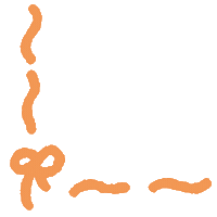 Orange Ribbon Sticker