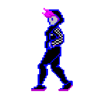 submarinecatrecords arcade video game walk 8bit Sticker