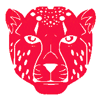Leopard Cheetah Sticker by Mezcal Mitre