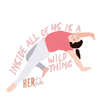 Girl Yoga Sticker by Her Tribe