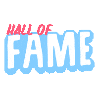 Hall Of Fame Banner Sticker by Happy Happy