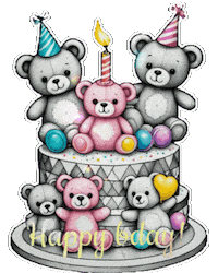 Happy Birthday Heart Sticker