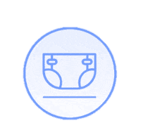 baby diaper Sticker by nibble+squeak