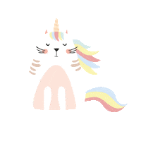 Gatocornio Sticker by Magnólia Papelaria
