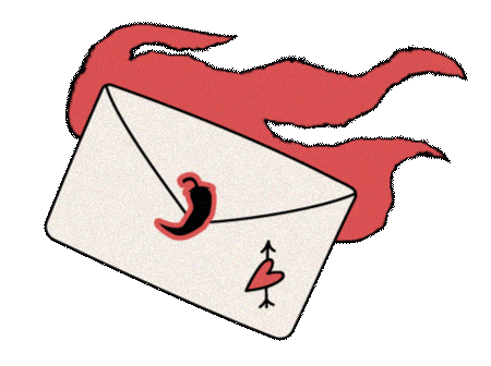 Love Letter Fire Sticker by emiliebleuciel