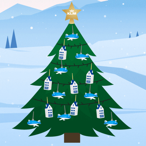 flying santa claus GIF by KLM