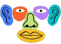 Face See Sticker by Jef Caine