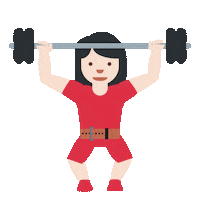 emojivid woman emoji lifting weights Sticker