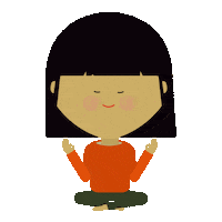 Meditating Deep Thoughts Sticker by Leon Nikoo