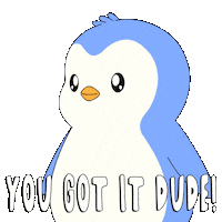 Happy Well Done Sticker by Pudgy Penguins
