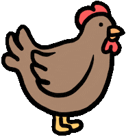 Chicken Sticker by Ruppert Tellac