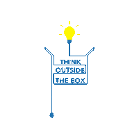 Think Outside The Box Marketing Sticker by OTBP