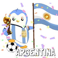 Vamos Argentina World Cup Sticker by Pudgy Penguins