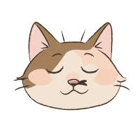 Happy Cartoon Cat Sticker