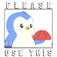 Think Come On Sticker by Pudgy Penguins