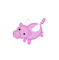 Hatchin fly pig volar cerdo Sticker