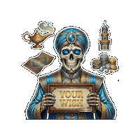 Magic Lamp Genie Sticker