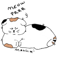 marliki love art cat illustration Sticker