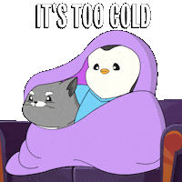 Snuggling Cold Weather Sticker by Pudgy Penguins