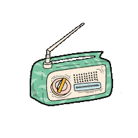 radio crepes Sticker