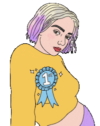Girl Winner Sticker