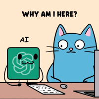 Confused Blue Cat GIF