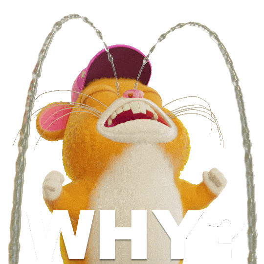 Why Me Hamster Sticker by Grind