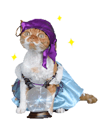 Crystal Ball Cat Sticker