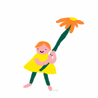 Flower Girl Animation GIF by Mia Page