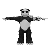Glitch Panda Sticker by Endangered Labs