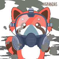 Red Panda Mask Sticker
