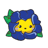 plushcrush cute blue nature flower Sticker