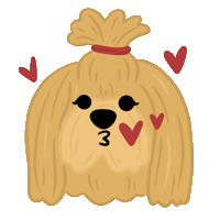 In Love Dog Sticker by Ann of Facedit