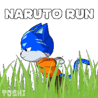 Go Go Go Running Sticker by Toshithecat